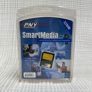 Vintage PNY SmartMedia 32MB Camera Memory Card New Sealed In Package